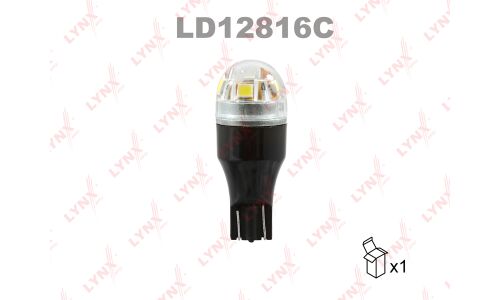 Лампа светодиодная LYNXauto W16W (W2.1x9.5d, T15), 12В, 16Вт, 1 шт, арт. LD12816C