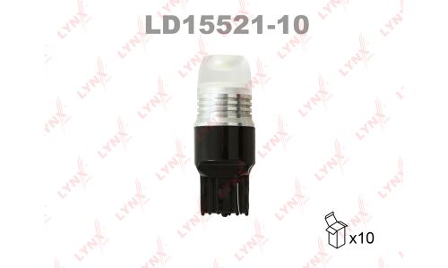 Лампа светодиодная LYNXauto W21W (W3x16d, T20), 12В, 21Вт, 7000К, 1 шт, арт. LD15521-10