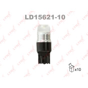 Лампа светодиодная LYNXauto W21/5W (W3x16q, T20), 12В, 21/5Вт, 7000К, 1 шт, арт. LD15621-10
