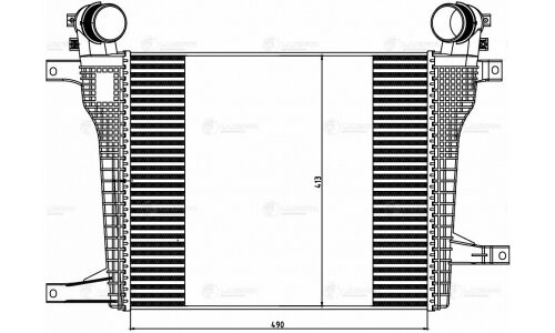 Радиатор интеркулера) для а/м Chevrolet Captiva (06-)/Opel Antara (06-) 2.2TD Luzar, арт. LRIC 0553