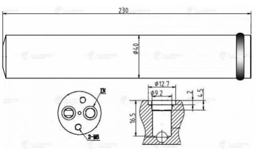 Ресивер-осушитель конд. для а/м Mitsubishi Lancer IX (03-) Luzar, арт. LCR 1100