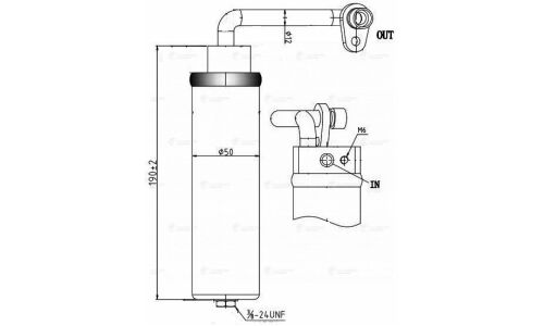 Ресивер-осушитель конд. для а/м Nissan Qashqai (06-) 2.0i Luzar, арт. LCR 1421