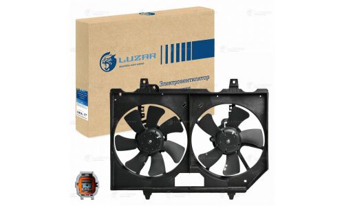 Э/вентилятор охл. для а/м Nissan X-Trail (T30) (01-) 2.0i/2.5i (2 вент.) (с кожухом) () Luzar, арт. LFK 1408
