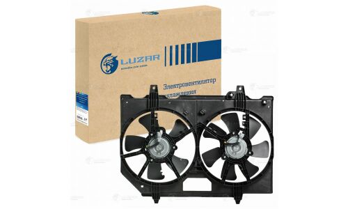 Э/вентилятор охл. для а/м Nissan X-Trail (T30) (01-) 2.0i/2.5i (2 вент.) (с кожухом) () Luzar, арт. LFK 1408
