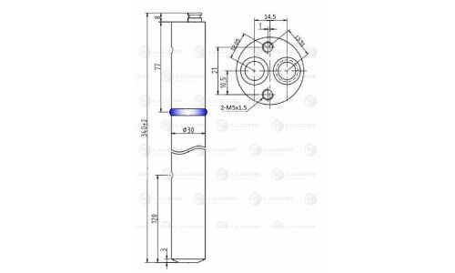 Ресивер-осушитель конд. для а/м Skoda Octavia A5 (04-)/VW Golf V (03-) () Luzar, арт. LCR 1808