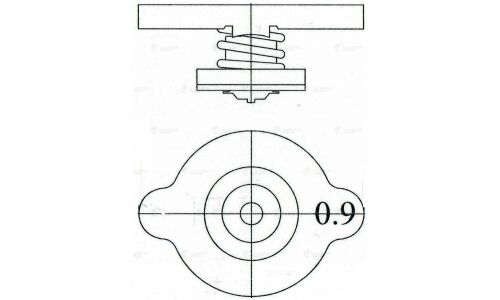 Крышка радиатора Toyota Honda Mazda Nissan 0.9 bar большой клапан LL 1901 Luzar, арт. LL 1901