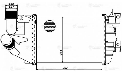 Радиатор интеркулера) для а/м Opel Astra H (04-)/Zafira B (05-) 1.3TD/1.7TD/1.9TD Luzar, арт. LRIC 2144