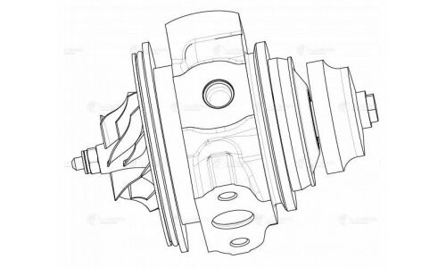 Турбокомпрессор б/корп. (картридж) для Skoda Octavia (04-) 1.4T (тип TD025M2) Luzar, арт. LAT 5027