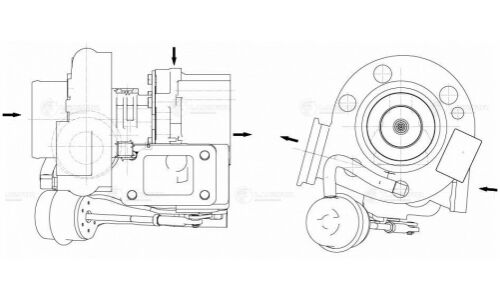 Турбокомпрессор для а/м ГАЗон Next с дв. для ЯМЗ-53445-22 (E-5) (тип C13-267-01) () Luzar, арт. LAT 0344