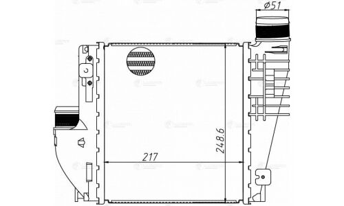 Интеркуллер Luzar, для Peugeot 3008 / 308, Citroen C4, арт. LRIC 2001