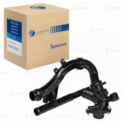 Термостат Luzar, для Mercedes-Benz C (W205), с корпусом и дополнительными патрубками, арт. LT 1526