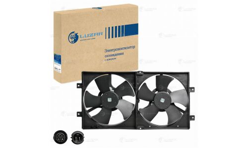 Э/вентилятор охл. для а/м Chery Amulet (A15) (03-) (2 вент.) (с кожухом) Luzar, арт. LFK 3001