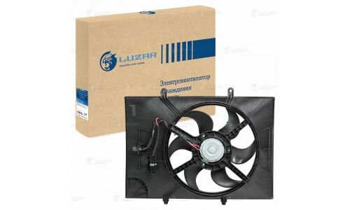 Вентилятор охлаждения радиатора Luzar, с кожухом, для двигателей 2.0i / 2.4i, для Great Wall Hover, арт. LFK 3005