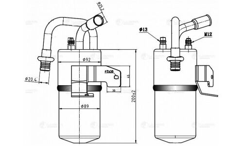Ресивер-осушитель конд. для а/м Ford Fiesta (01-) Luzar, арт. LCR 1006