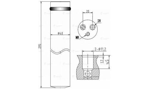 Ресивер-осушитель конд. для а/м Mercedes Sprinter (06-)/VW Crafter (06-) Luzar, арт. LCR 1502