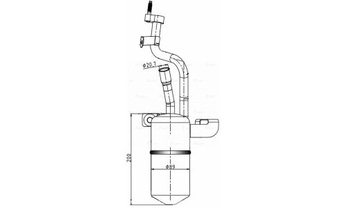 Ресивер-осушитель конд. для а/м Ford Focus II (05-) 1.4i/1.6i M/A Luzar, арт. LCR 1008