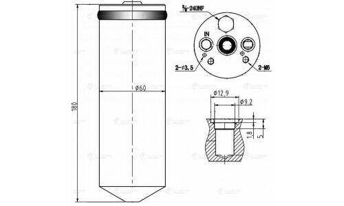 Ресивер-осушитель конд. для а/м Mitsubishi Pajero Sport (98-) Luzar, арт. LCR 1101