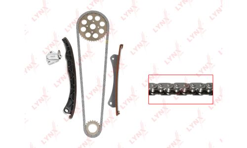Комплект для замены цепи ГРМ LYNXauto TK-0215 для двигателей Chevrolet LDV / LSF, Fiat 169# / 188# / 199# / 223# / 225# / 263# / 312# / 330#, Opel A13# / D13# / Y13# / Z13#