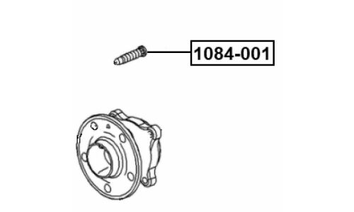 Шпилька колесная Febest 1084-001, для Chevrolet, M12x1.5(R), длина 52мм, 1 шт