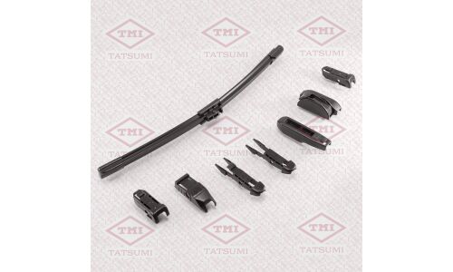 Щетка стеклоочистителя Tatsumi Flat 350мм (14") бескаркасная, всесезонная, 7 переходников, 1 шт, арт. TFH1035