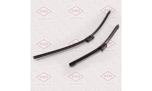 Щётка стеклоочистителя Tatsumi 600мм (24") + 400мм (16") бескаркасная, всесезонная, со спойлером, для леворульных авто, крепление Slim Top, комплект 2 шт, арт. TFK6040C