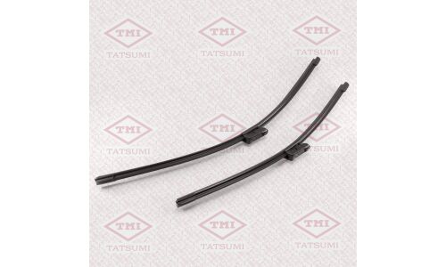 Щётки стеклоочистителя Tatsumi 600мм (24") + 480мм (19") бескаркасная, всесезонная, со спойлером, для леворульных авто, крепление Slim Top, комплект 2 шт, арт. TFK6048C