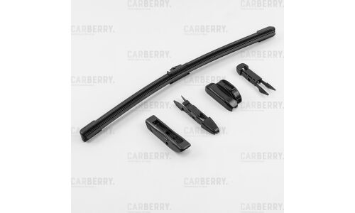 Щётка стеклоочистителя Carberry T-Flex 380мм (15") бескаркасная, всесезонная, со спойлером, 4 переходника, 1 шт, арт. 27CA138