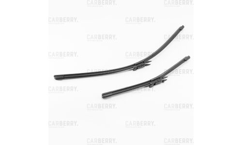 Щётки стеклоочистителя Carberry 600мм (24") + 380мм (15") бескаркасные, всесезонные, со спойлером, для леворульных авто, крепление Pinch Tab, комплект 2 шт, арт. 27CA102
