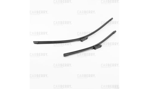 Щётки стеклоочистителя Carberry 600мм (24") + 400мм (16") бескаркасные, всесезонные, со спойлером, для леворульных авто, крепление Slim Top, комплект 2 шт, арт. 27CA103