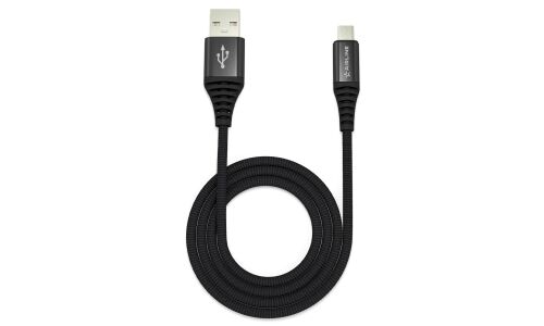 Кабель для мобильных устройств Airline, с USB на MicroUSB, 2м, чёрный, нейлоновый, арт. ACH-C-46