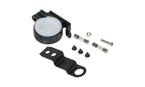 Розетка встраиваемая Airline, для мотоциклов, 12В, 2xUSB (5В, 2.1А), 180Вт, с предохранителем, с вольтметром и термометром, арт. AEBJ209