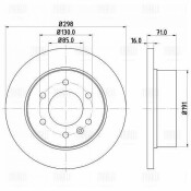 Диск тормозной Trialli, задний, правый/левый, для Mercedes-Benz Sprinter, Volkswagen Crafter, 1 шт, арт. DF 155104