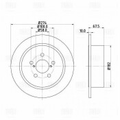 Диск тормозной Trialli, задний, правый/левый, для Subaru Legacy, 1 шт, арт. DF 220109