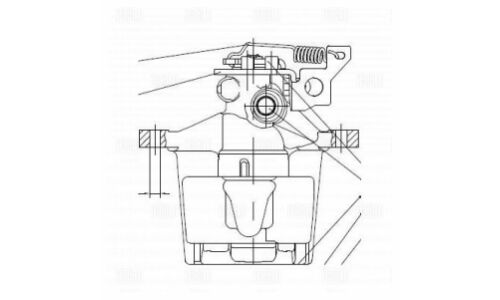 Суппорт тормозной Trialli, задний, левый, арт. CF 102067