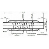 Стронгер Trialli, жаброобразный, Ø76/45, длина 400мм, алюминизированная сталь, арт. ESM 454002