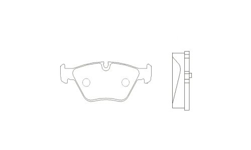 Колодки тормозные дисковые CTR, передние, комплект на ось (4 шт), арт. GK0004