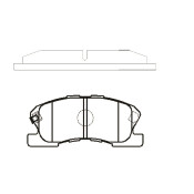 Колодки тормозные дисковые CTR, передние, комплект на ось (4 шт), арт. GK0137