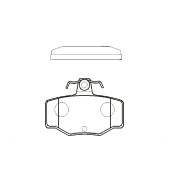 Колодки тормозные дисковые CTR, задние, комплект на ось (4 шт), арт. GK0852