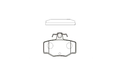 Колодки тормозные дисковые CTR, задние, комплект на ось (4 шт), арт. GK0852