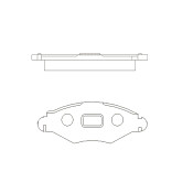 Колодки тормозные дисковые CTR, передние, комплект на ось (4 шт), арт. GK0858