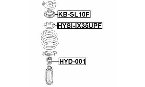 Проставка пружины верхняя Febest, арт. HYSI-IX35UPF