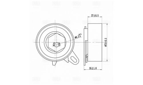 Ролик натяжной ГРМ Trialli, арт. CM 6156