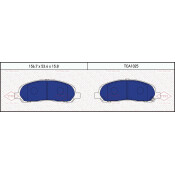 Колодки тормозные дисковые Tatsumi, передние, комплект на ось (4 шт), арт. TCA1025