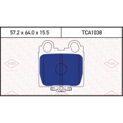 Колодки тормозные дисковые Tatsumi, задние, комплект на ось (4 шт), арт. TCA1038