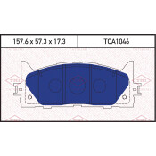 Колодки тормозные дисковые Tatsumi, передние, комплект на ось (4 шт), арт. TCA1046