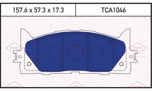 Колодки тормозные дисковые Tatsumi, передние, комплект на ось (4 шт), арт. TCA1046