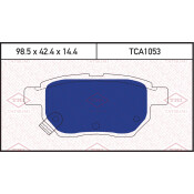Колодки тормозные дисковые Tatsumi, задние, комплект на ось (4 шт), арт. TCA1053