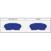 Колодки тормозные дисковые Tatsumi, передние, комплект на ось (4 шт), арт. TCA1054