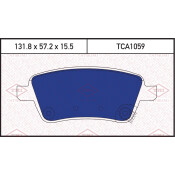 Колодки тормозные дисковые Tatsumi, передние, комплект на ось (4 шт), арт. TCA1059