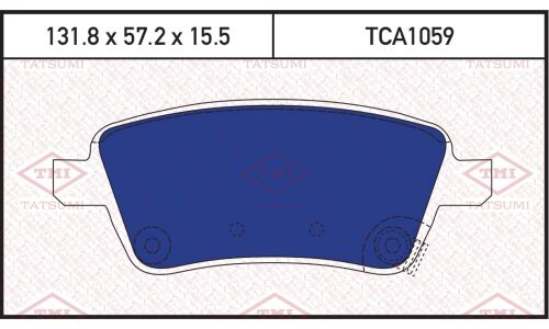Колодки тормозные дисковые Tatsumi, передние, комплект на ось (4 шт), арт. TCA1059